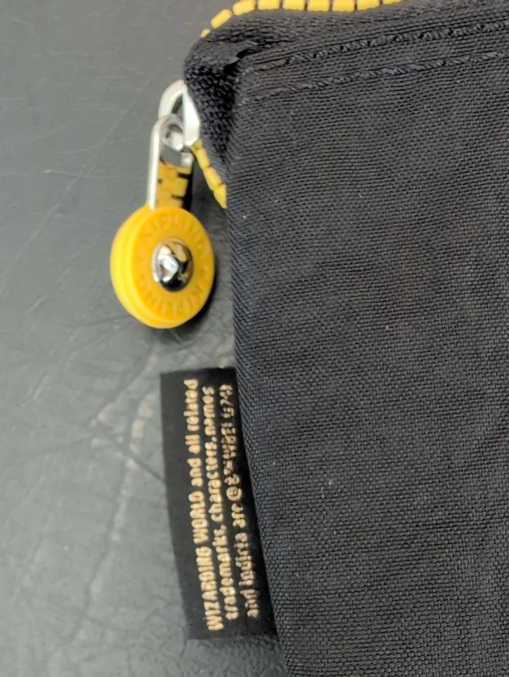 Kipling x Harry Potter Hufflepuff Black & Yellow Zip Pouch